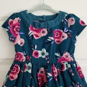 Gymboree corduroy floral dress 18-24 mos